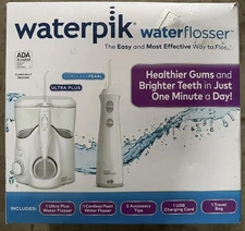 Waterpik Ultra Plus and Cordless Pearl Water Flosser Combo Pack with 12 Tips