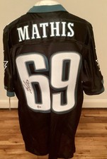Philadelphia Eagles Autographed Authentic Black Alternate Evan Mathis Jersey