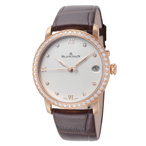 Blancpain Women's Villeret 18K Rose Gold 33mm Automatic Watch 6127-2987-55A