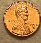 Photo of a 1992-D Lincoln Memorial Cent from an eBay listing that sold on Jul 20, 2026