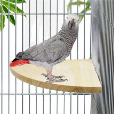Bird Parrot Corner Perch Flat Platform Stand, Easy to Install, Safe and Stable,