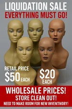 Realistic Female Mannequin Head Shoulder Wig Hat Display 