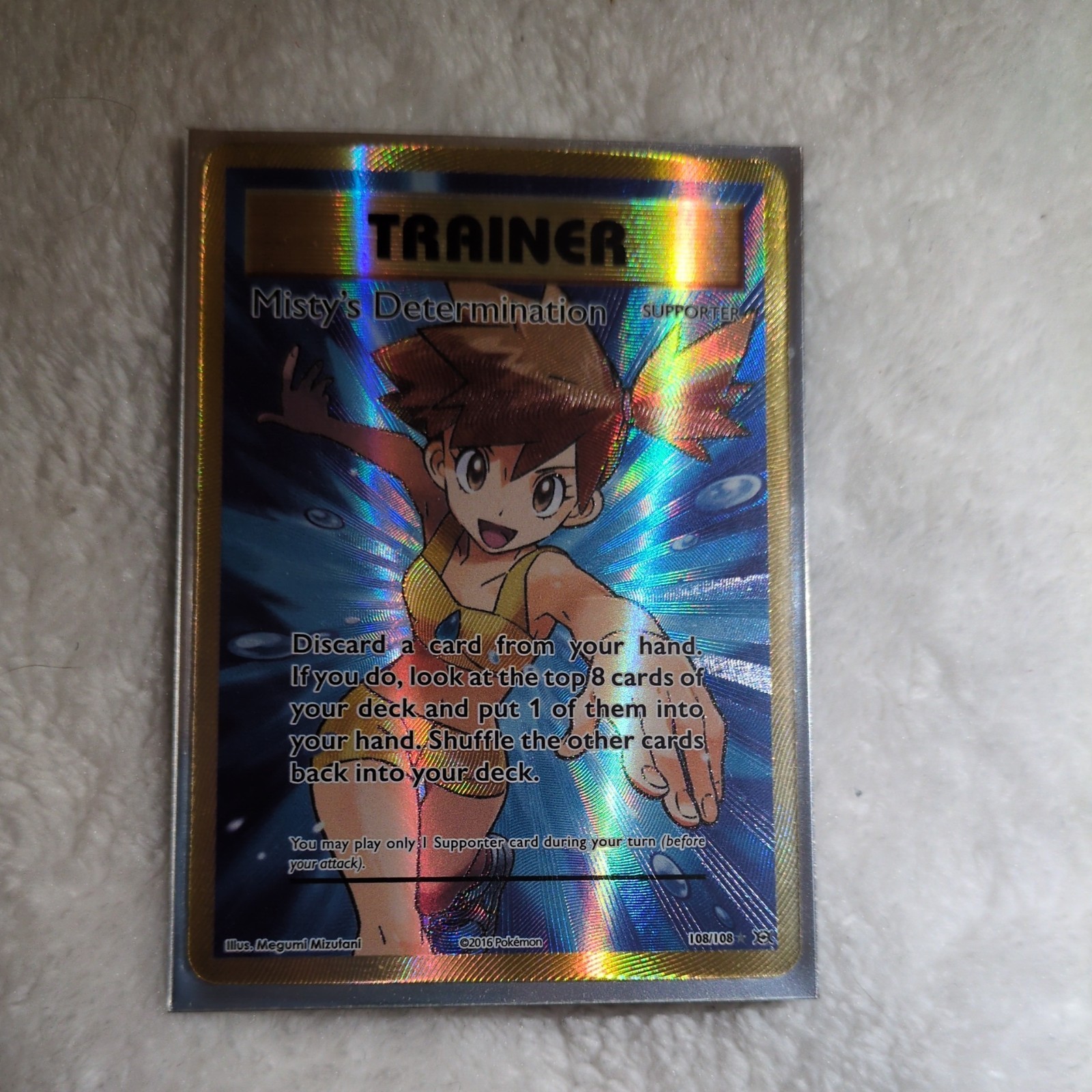 Pokémon TCG Misty's Determination Full Art 108/108 XY Evolutions NM