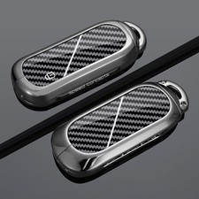 Carbon Fiber Key Fob Case Cover For Mini Cooper Countryman 2025-2026 Accessories