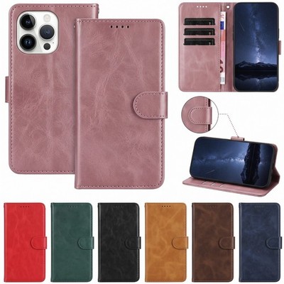 Magnetic Leather Flip Card Wallet Case For iPhone 17 Pro Max 16 15 14 13 12 11 7