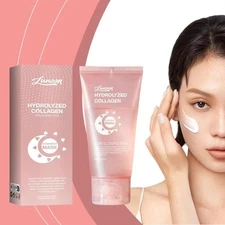 Collagen Face Night Mask, Anti-Wrinkle Firming Hydrating Skincare Treatment