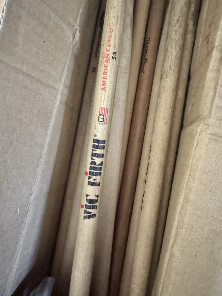 Paquete de 10 baquetas 5A clásicas punta de madera pozo a granel de 16 pulgadas Foto 4 de 4