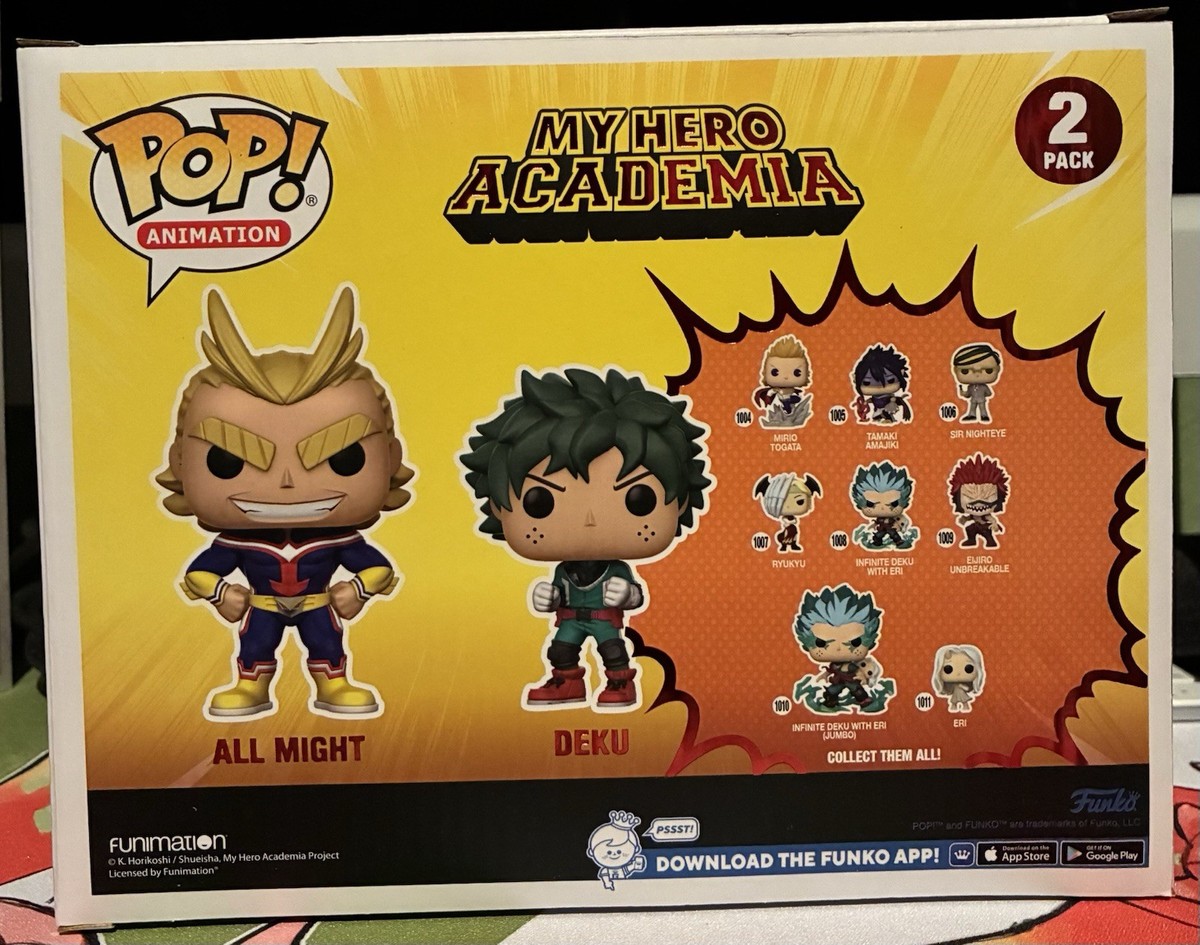 Pop! Animation - Pack De 2 All Might & Deku - My Hero Academia - Exclusivité Funko (vinyle)