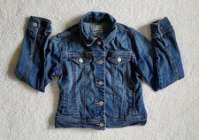 Old Navy Girls Button Up Denim Jean Blue Jacket Size M Medium