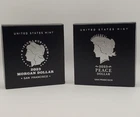 2023-S MORGAN AND PEACE SILVER DOLLAR PROOF ULTRA CAMEO W/OGP/BOX/COA