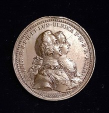 Zinnmedaille nach 1748, Joseph Wilhelm Ernst von Fürstenberg und seine Tochter