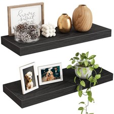 Fixwal Floating Shelves for Wall, 15.7" Wood Wall Mounted Shelves for Living ...