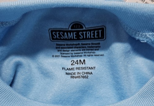 Sesame Street Cookie Monster Toddler 2-Piece Pajama Set, Size 24M-New W/Defects - Picture 3 of 8