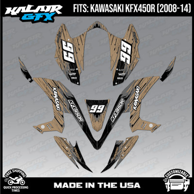 Graphics Kit for KAWASAKI KFX450R (2008-2014) Fracture Series - Tan