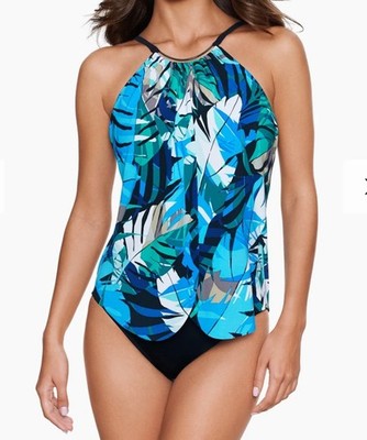 NWT! Magicsuit by Miraclesuit Palm Desert Jill One Piece Swimsuit, blue multi 10