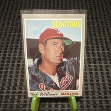 Topps 1970 Ted Williams Washington Senators Manager #211 Baseball Base Set Card