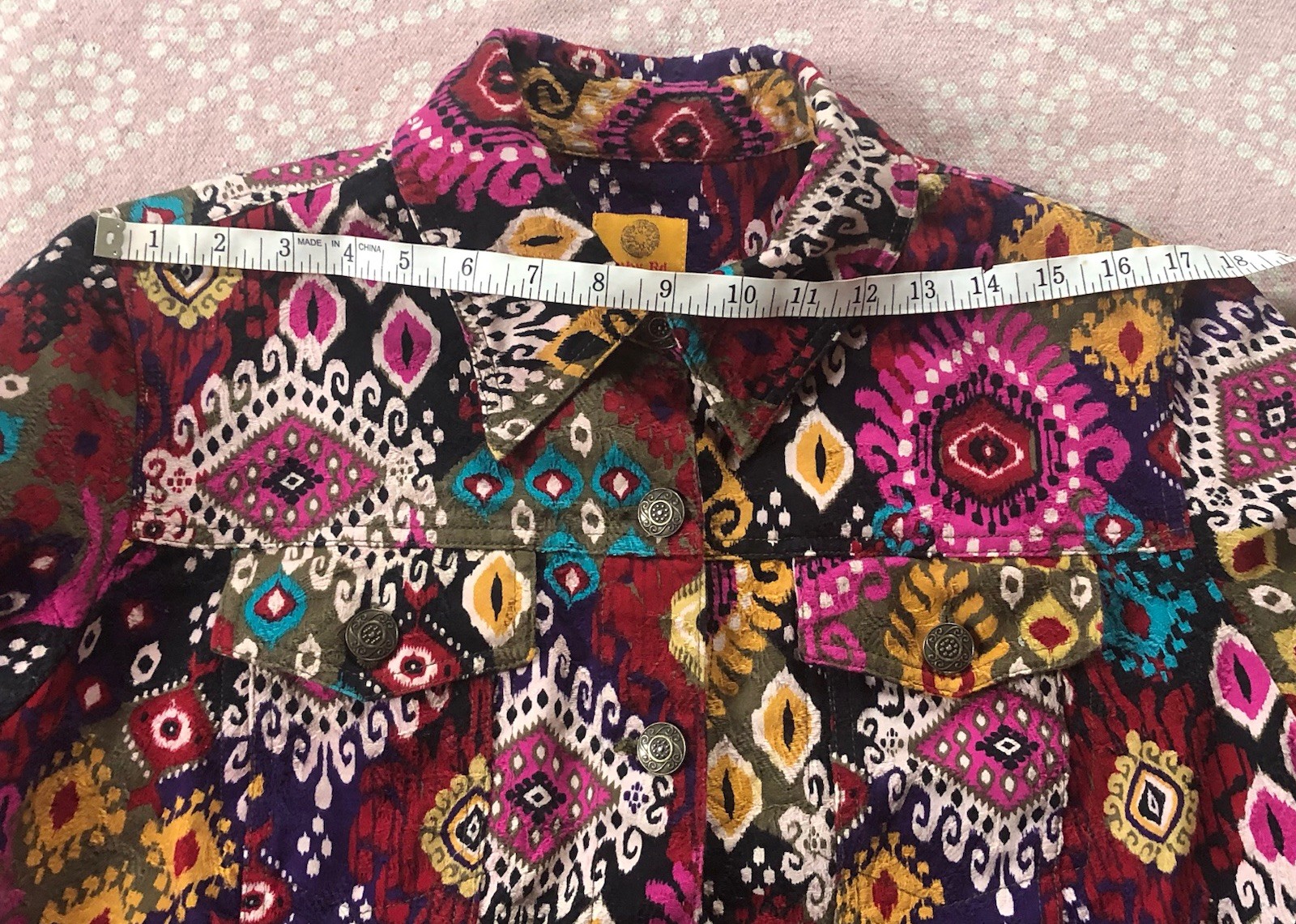 Ruby Rd 16W Colorful Button Up Shacket Jacket 100… - image 4