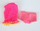 Vintage Talking Barbie Original MOD Pink Top Shorts Swimsuit Doll Outfit #1115