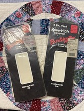 Lot Of 2 Vintage Burlington Knee Highs Sandalfoot 2 Pair Off White One Size