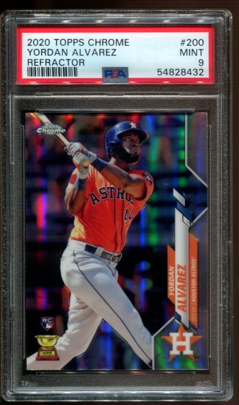 2020 Topps Chrome Refractor #200  Yordan Alvarez RC - PSA 9 Mint