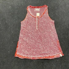 FREE PEOPLE Love Language Solid Tank Women's Size L Red Combo