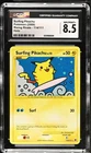 CGC 8.5 NM/MINT+ Surfing Pikachu 114/111 Holo Rising Rivals Pokemon Card