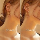 Large 14K Gold Hoop Earrings for Women - Elegant Gold Jewelry