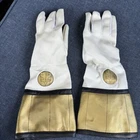 Vintage 1994 Mighty Morphin Power Rangers White And Gold Gloves