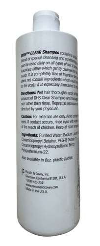 DHS Clear Gentle Everyday Shampoo - Fragrance Free - 16 oz - Picture 2 of 4
