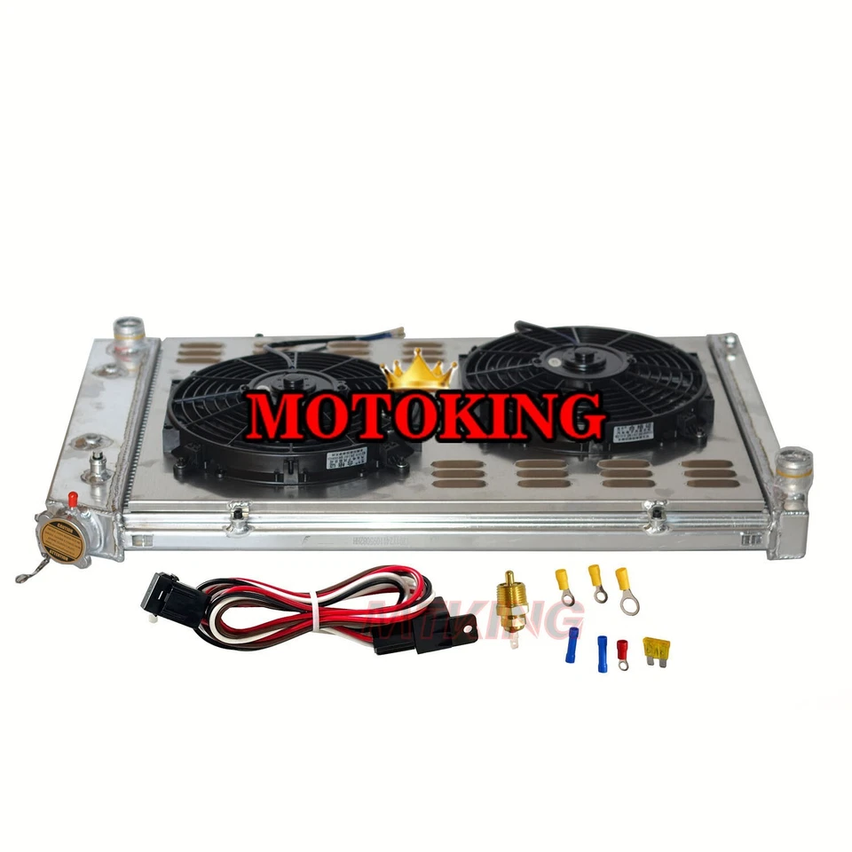 Radiador + ventilador de cubierta para camioneta Chevy C/K C10 C20 C30 K10 K20 K30 1973-1987 Foto 4 de 4