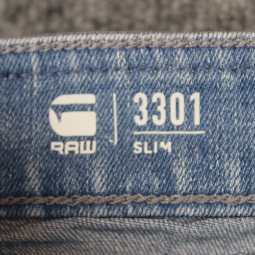 Pantalones de mezclilla G Star Raw para hombre 34X32 (actual 34X31) azul 3301 ajustados restaurados - Imagen 9 de 21