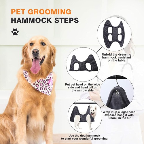 Pet Grooming Hammock Restraint Towel Bag Microfiber Cat Dog Hammock Helper US - Picture 4 of 16