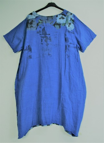 Vestido de verano LagenLook para mujer dama 50% lino bolsillos talla única: plus: 16-20 - Imagen 26 de 44
