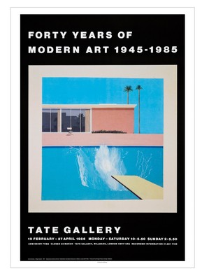 David Hockney A Bigger Splash Forty Years of Modern Art 1986 Ausstellungsplakat