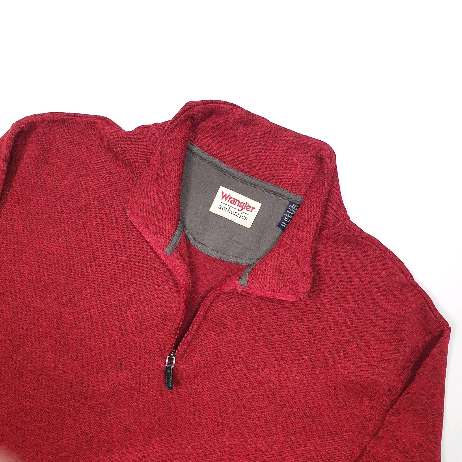 Mens WRANGLER Polyester 1/4 Quarter Zip Fleece Jumper XXL image 2