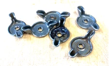 Original (6) WWII U.S. Army .50 Caliber WOOD AMMO BOX Special WING NUTS