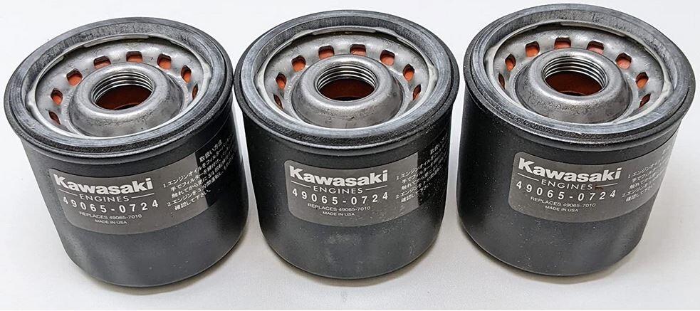 3PK Genuine Kawasaki 49065-0724 Oil Filter Fits 49065-7010 OEM | eBay