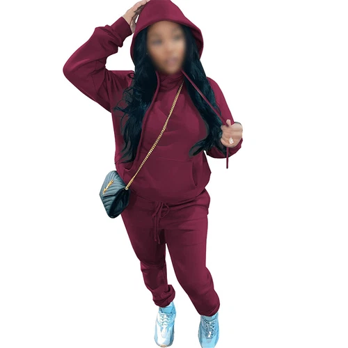 Ladies Jogger Set Long Sleeve Two Piece Outfit Women Loose Fit Jogging - Picture 130 of 141