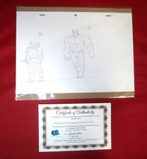 Marvel HULK and the AGENTS of SMASH Animation Drawing ART 14x10 w COA Boarded 