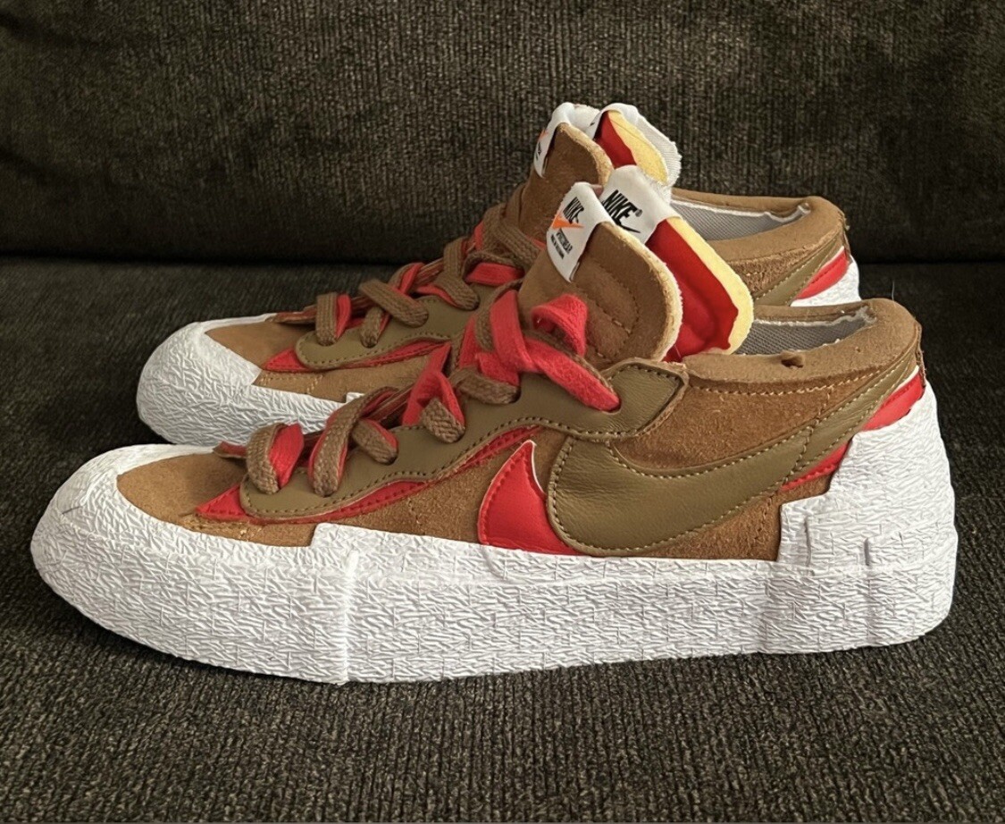 SACAI X NIKE Nike Blazer Low x Sacai marrone chiaro britannico taglia 7 5 DD1877 200