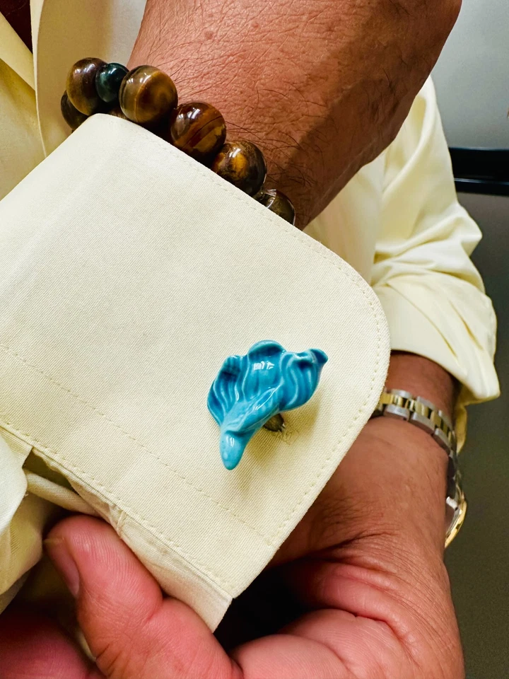 LLADRO水族箱瓷袖扣 — 第 2/4 张图片