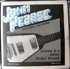 (ONE SET) John Pearse Electric Guitar Strings SUPER EZ BEND 2400 09-42 Nickel