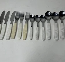 3 Place Settings Vintage Yamazaki Flatware Soup Spoon Spoon Knife Fork