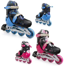 New-Bounce Inline Skates for Girls & Boys - Adjustable Roller Skates - Open Box