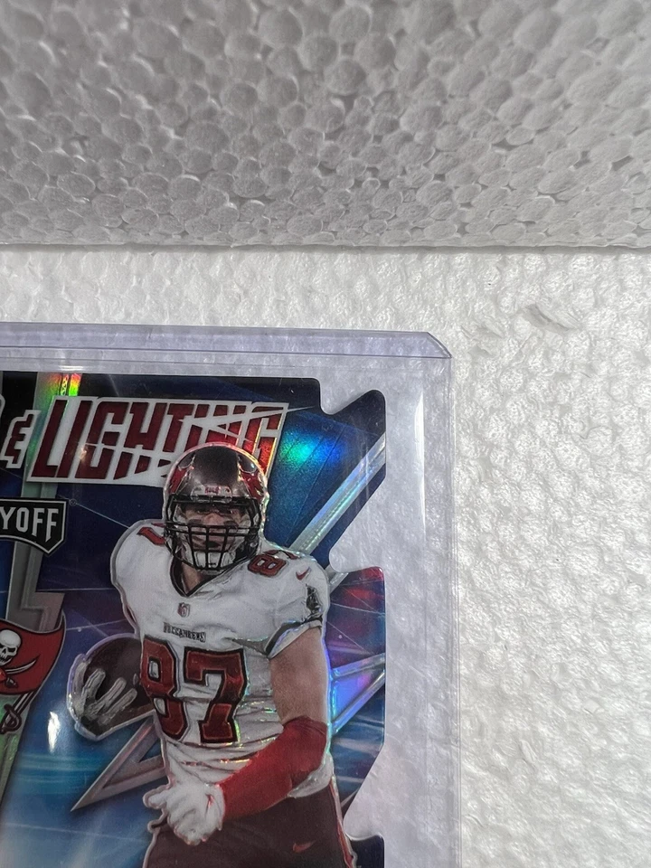 2021 Panini Playoff - Thunder & Lightning Silver #TL-4 Tom Brady, Rob Gronkowski - Image 4 of 4