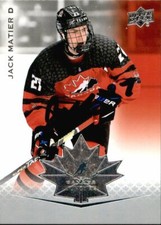 Jack Matier Signed 2021 Upper Deck Canada Juniors card 93 Nashville Predators