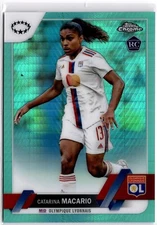 Catarina Macario 2022-23 Topps Chrome Women's Aqua Refractor #85 Lyon USWNT