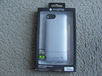 Mophie Juice Pack Helium Case and Rechargeable Battery for iPhone 5 & 5S Silver