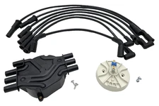 Ignition Tune Up Kit with Distributor Cap and Rotor and Spark Plug Wires Set ...