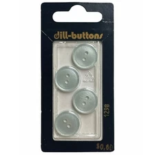 Buttons Mint Round Flat 2-Hole 2-Pack 5/8" 15MM Vintage Dill No. 1298 Germany